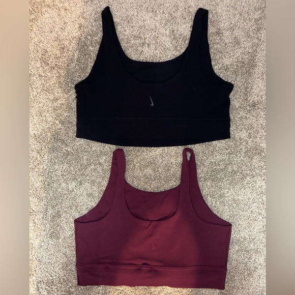 Nike Black and Burgundy Women's Tops - Picture 2 of 5